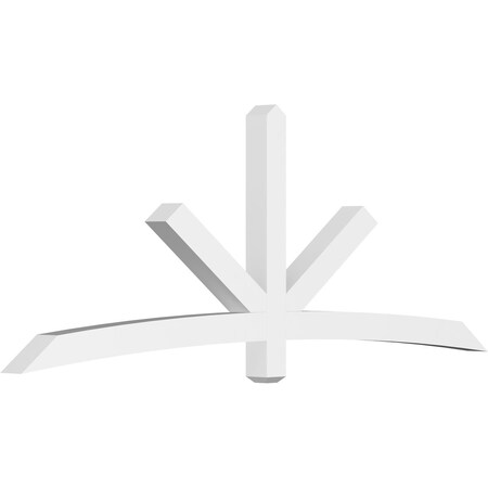 Ekena Millwork Alberta Architectural Grade PVC Gable Bracket, 96"W x 36"H x 4"D x 4"F, 9/12 Pitch GBP096X36X0404ALB00